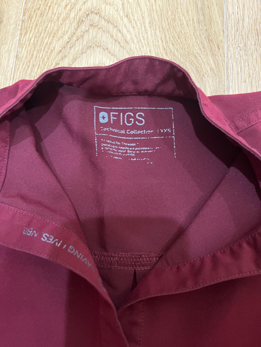 Figs Rafaela Scrub Top in Burgundy